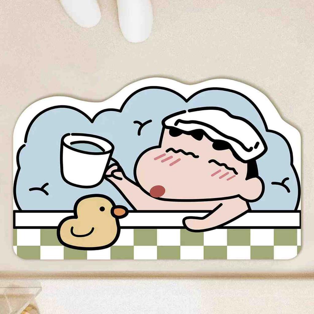 Cartoon Diatom Mud Floor Mat, Anti-Skid Pad At The Door Of The Bathroom, Dirt-Resistant, Wear-Resistant And Easy To Take Care Of, Cartoon Absorbent