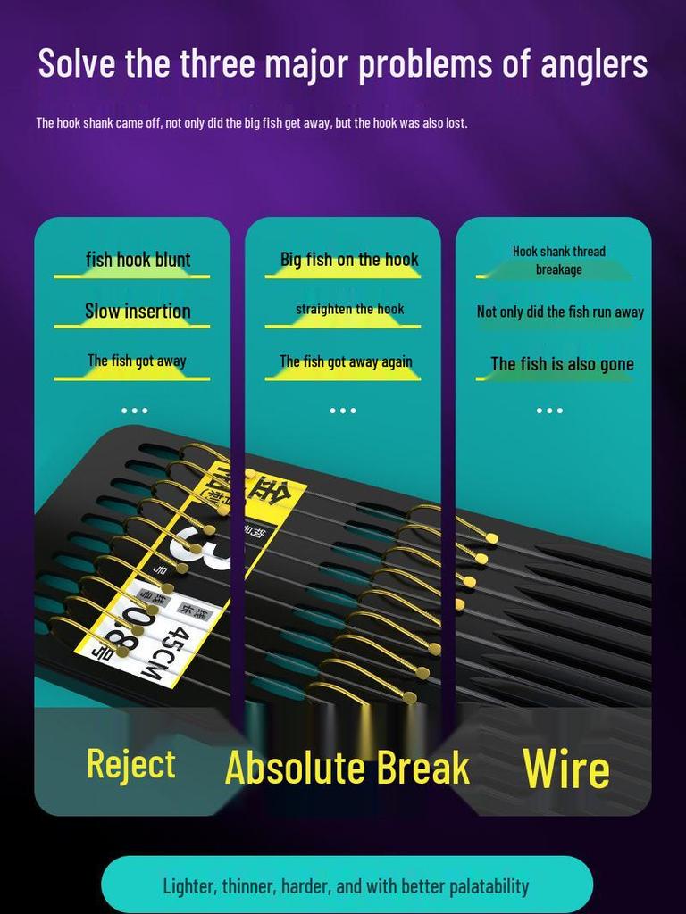 Ao Hu Double Hook Ise Ni Golden Sea Leader with Tied Kanto Sleeve