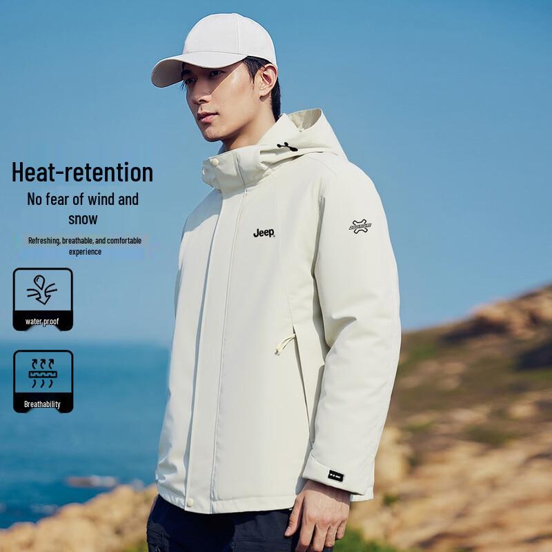 JEEP Men s Outdoor Hooded Windbreaker Jacket M