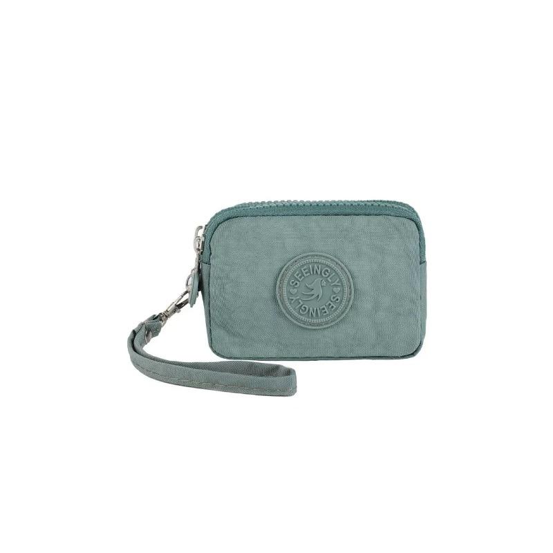 Three Layer Nylon Coin Purse  Portable Wallet Women Men Waterproof Money Bags