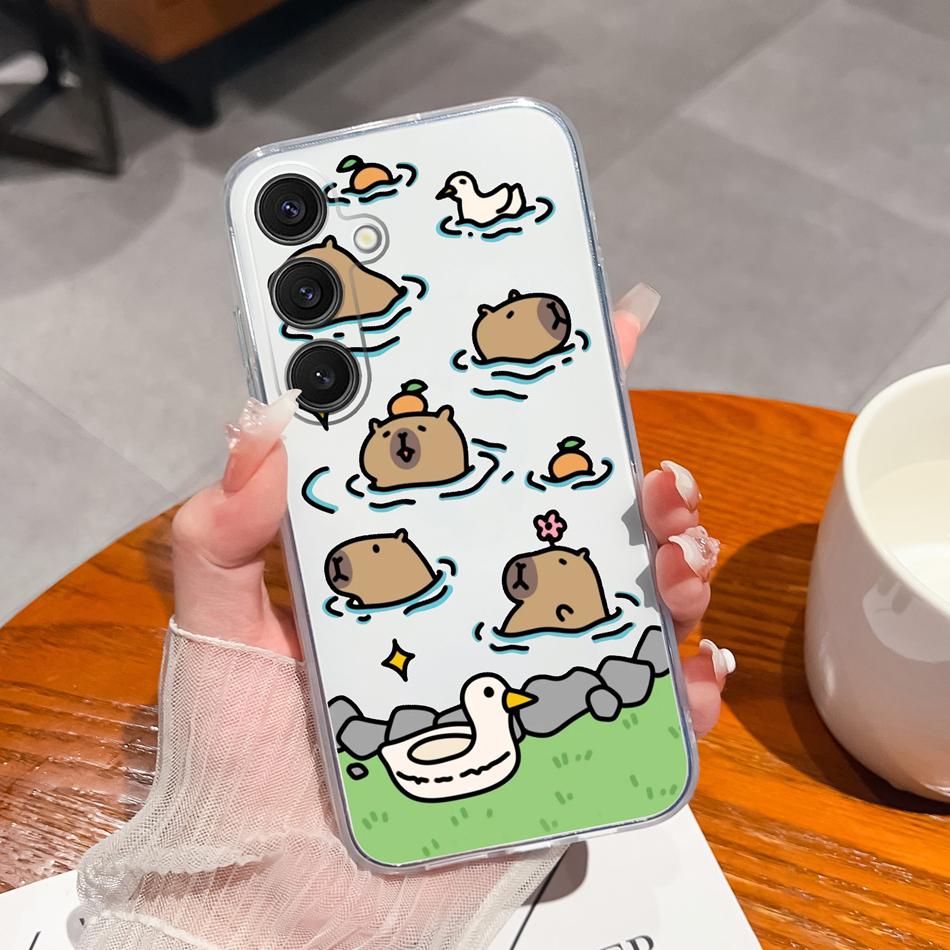 Case For Samsung Galaxy S25 FE Plus Ultra Clear Painted Flowers Back Cover For Samsung S 25 Ultra Soft Shockproof Phone Cases