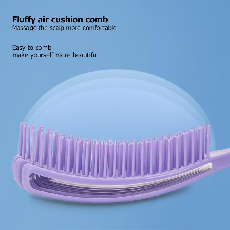 Acht-Klauen-Massagekamm, antistatisch, für nasse und trockene Frauen, zum Entwirren der Kopfhaut, Massage, gewelltes Styling-Werkzeug, 1 Stück Entwirrungsbürste für lockiges Haar