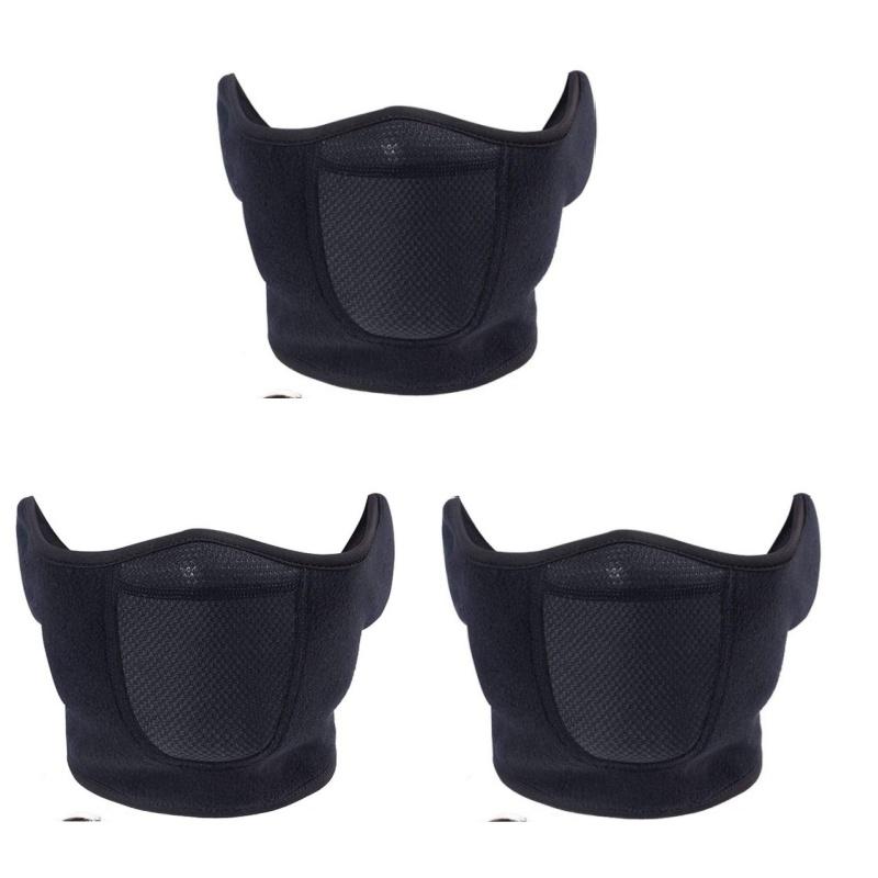 Modische Winter-Thermo-Sturmhaube, Vollgesichtsmaske, Skimütze, Bandana-Mütze, winddicht, Snowboard-Schals, Damen und Herren, Helmkappe, Schwarz