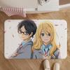 Anime-Your Lie in AprilS Floor Mat Soft Non-Slip Bath Mat, Bedside Carpet, Absorbent Doormat for Home