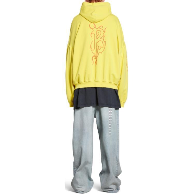 Balenciaga Logo Printed Oversize Hoodie Unisex 761458TPVN77175