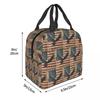 Vintage American Flag Eagle Insulated Lunch Bag for Women Kids Portable Food Boxes Thermal Lunch Box Tote