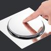 Stainless Steel Floor Drain Cover Precision Sealing Structure Blocks Odors Insects Foot-Pedal