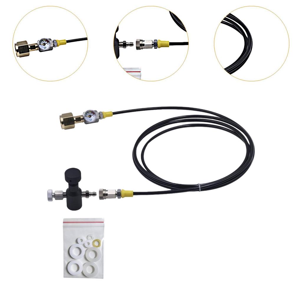 Carbonator Refill Adapter Connector Kit Accessory Professional 40Inches Hose Style A
