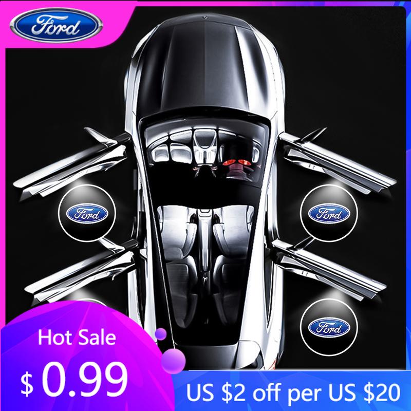 Car Sticker Ford LED Door Projector Light Laser Welcome Concierge Light Decoration For Ford Focus MK2 Ranger Fiesta MAX Mustang