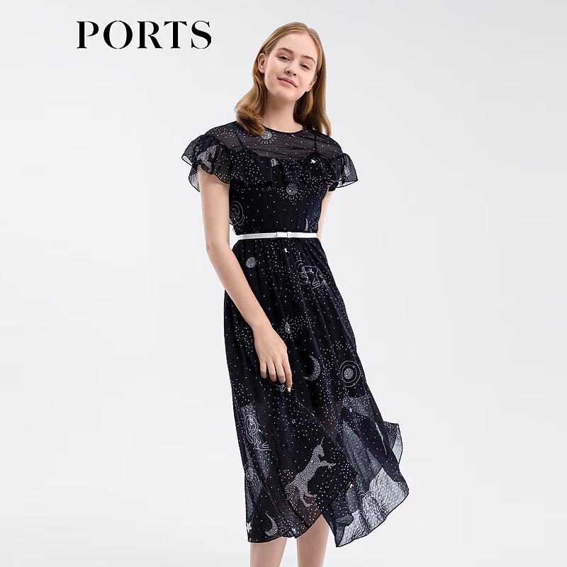 

PORTS Women s Printed Chiffon Dress S