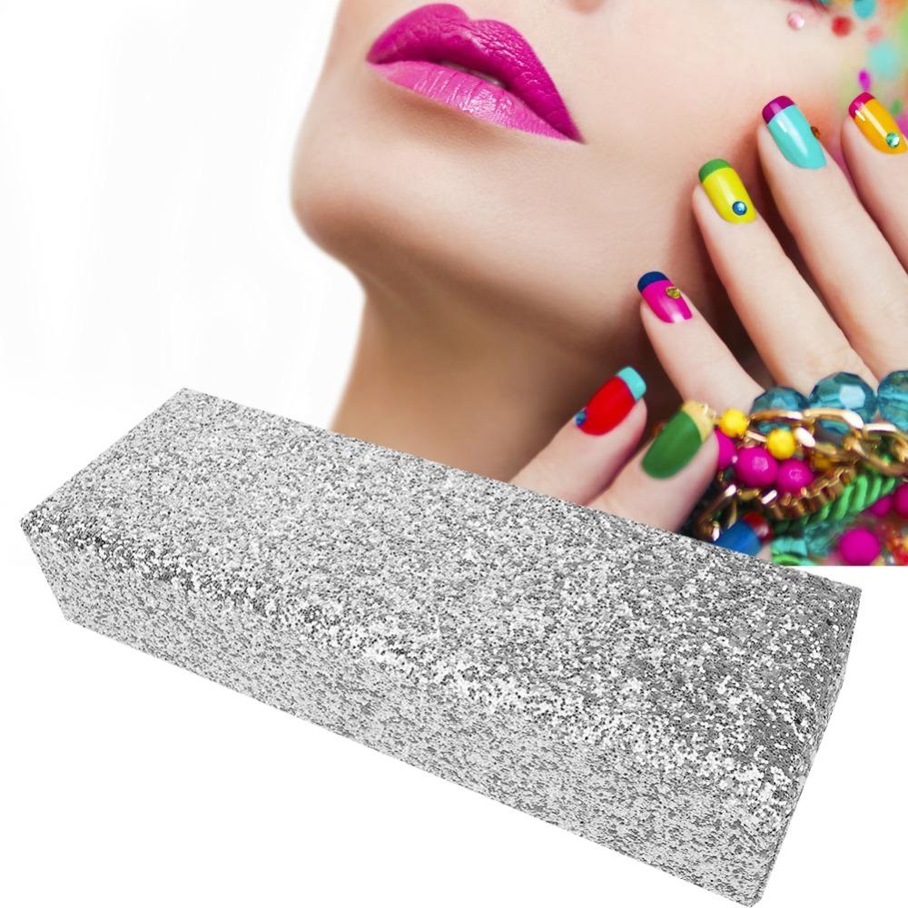 Portable Size Manicure Hand Pillow Easy To Clean Nail Art Cushion For Personal Use серебряный