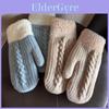 Unisex Alpaca Wool Knit Winter Gloves With Fleece Lining For Commuting And Outdoor Activities