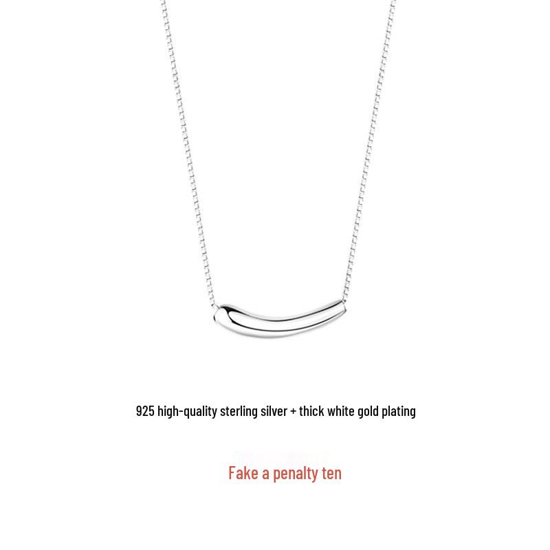 

2024 Элегантное ожерелье Баклажан : Легкая роскошь 925 стерлинговое серебро ключичная цепочка 925 Silver