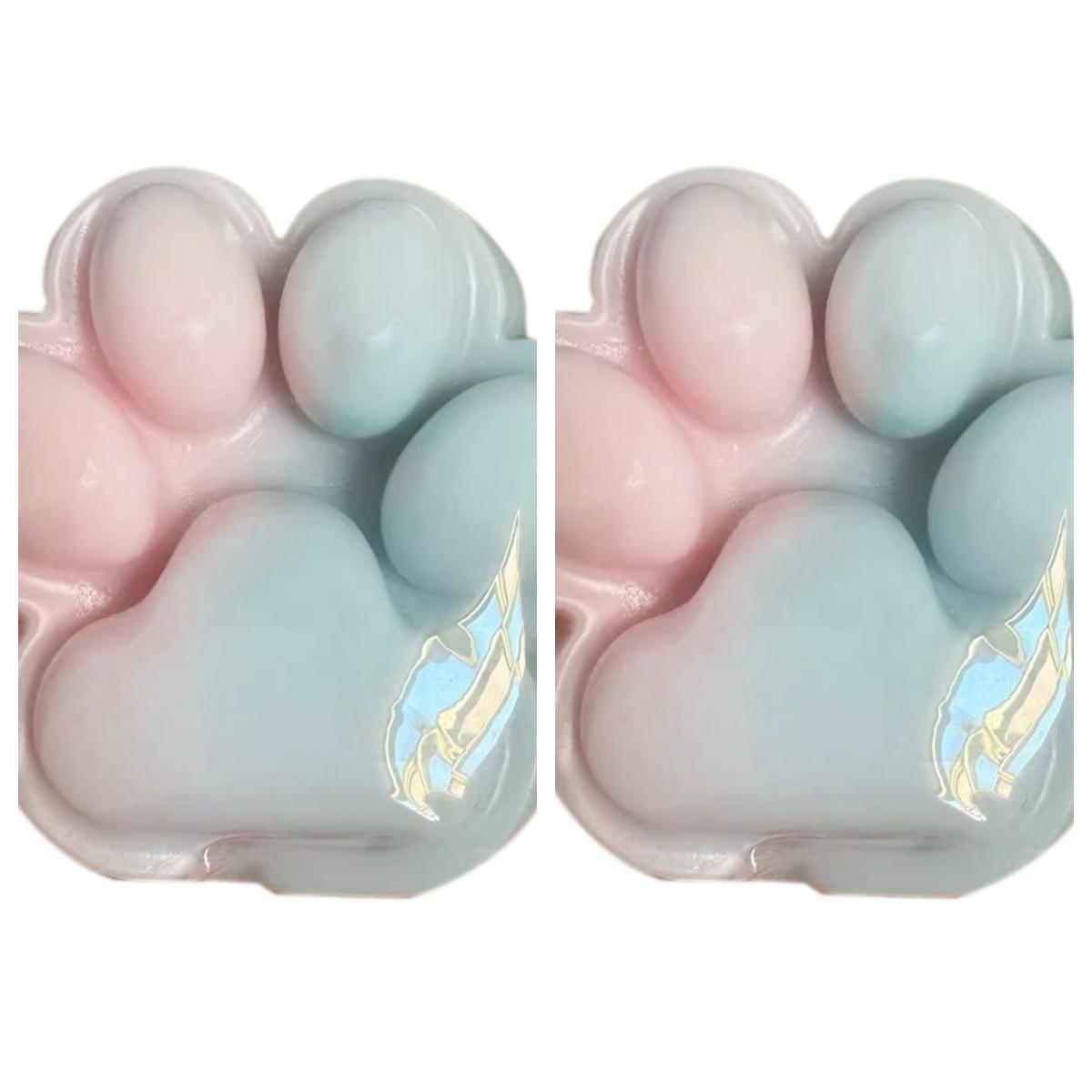 

Игрушка-лапка для кошек, медленный отскок, мягкая TPR, снятие стресса, тревожности, портативная, для детей, подростков, взрослых, красочная, сжимающая лапку питомца, сенсорная игрушка-фиджет 2pc розовый/синий