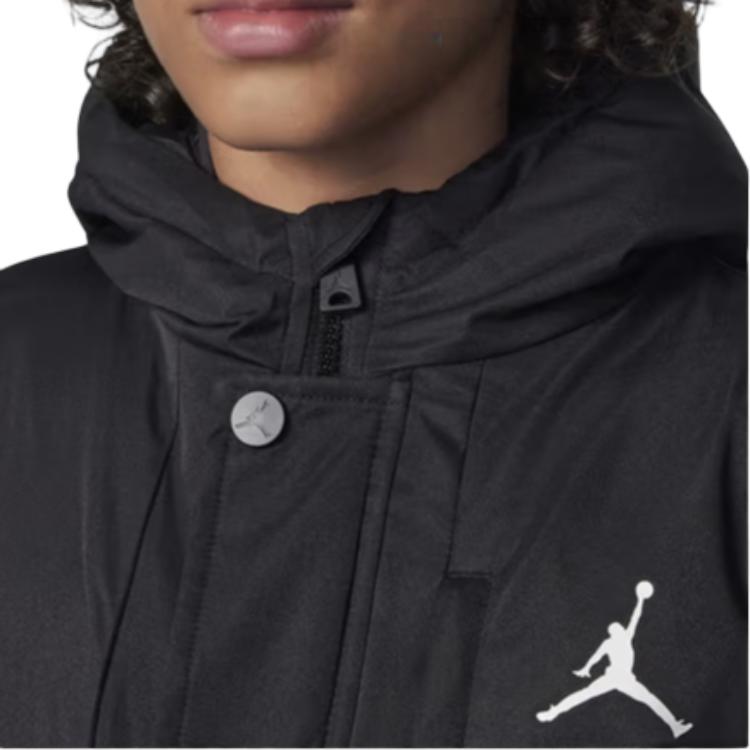 Jordan Bequeme einfarbige Kapuzenjacke Kinderjacken Schwarz HQ8268-010