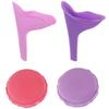 1 set scatola di immagazzinaggio per minzione femminile per orinatoio in silicone da donna all'aperto alzarsi e fare pipì