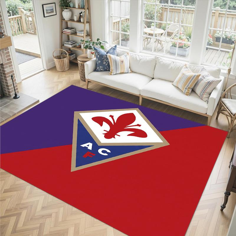 Fiorentina FC Design Crystal Velvet Carpet Cozy Non?Slip Printed Rug For Bedroom Living Room Entrance