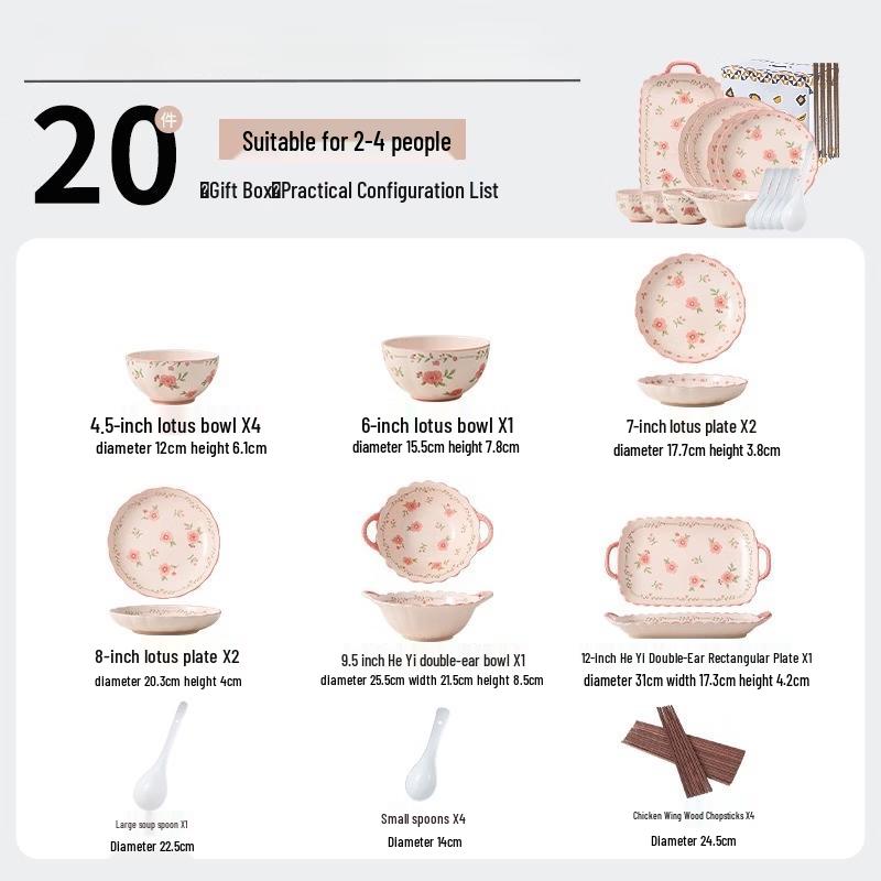 Lantuan European Style Bone China Dinnerware Set