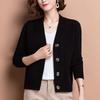 Fashion Knit Small Coat Spring Autumn Outerwear Short Women's Sweater Cardigan Middle Aged Mom Women's Clothing