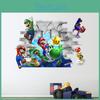 Mario 3D-Wandaufkleber für Kinder, Super Mario PVC-Cartoon-Aufkleber