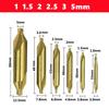 60 ° HSS TiN and nitrided coating center drill A1-A6mm set for metal processing chamfer positioning CNC lathe drill bits