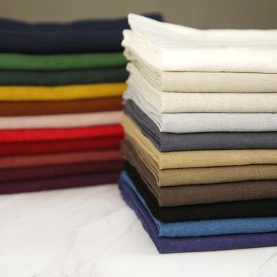 High-Quality Sand Washed Linen-Cotton Fabric for Summer Dresses & Pants