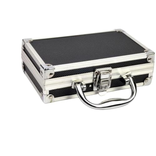 Kxptso Portable Tool Box/Storage Case, Portable, Heavy-Duty Organizer, Hard Carry, Practical Storage, Aluminum Alloy Toolbox, Travel Carry Case with D