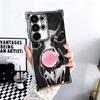 White Black Dairy Cattle Symbol Plating Phone Case For Samsung Galaxy S24 S25 FE S26 Edge S23 Ultra S22 S21 Plus S20 Anti-Fall A