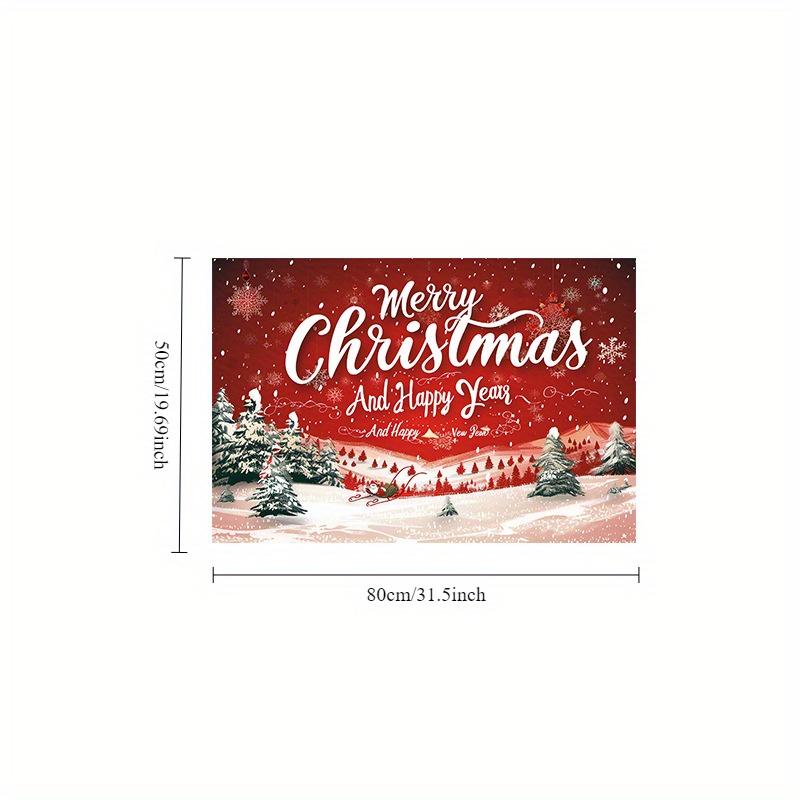 1Pc Christmas Floor Mat Santa Floor Mat Door Mat Door Mat Living Room Decorative Carpet Bathroom Stain Resistant Floor Mat