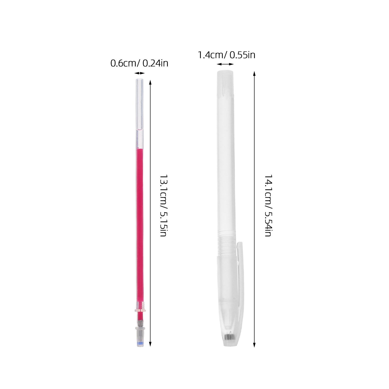

1Set Disappearing Fabric Marker Pen 1Mm Refillable White Ink for Sewing Embroidery Iron Erase Water Soluble Tailor Marking Tools