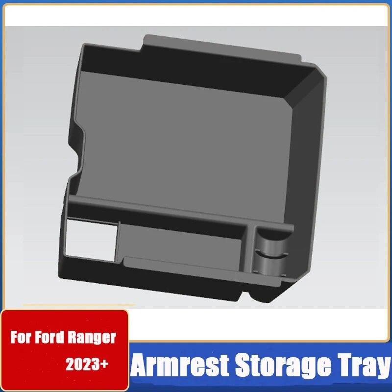 New Upgrade For Ford Ranger Everest 2023+ Electric Handbrake Version Armrest Box Storage Tray Organizer Holder Auto Accessories
