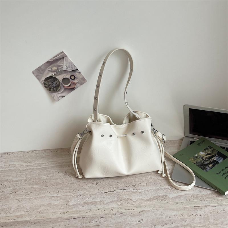 IELGY Summer All-Match Messenger Bag Fashion Simple Shoulder Bucket Bag
