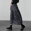 High waisted polka dot printed pleated skirt 2026 spring fashion loose and versatile mid length skirt
