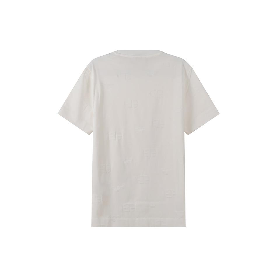 Emporio Armani T-Shirts Men's White Crew Neck Moderate 6L1TA2-1JGYZ-0176