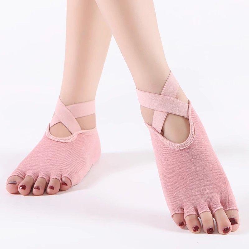 

Носки для йоги Нескользящие Профессиональные Женские Носки с пальцами Носки для дома для взрослых Нескользящие носки для йоги Носки для пилатеса Skin powder (open toe)