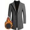 Autumn and winter men's woolen coat medium and long trench coat with cotton and thickened men's coat
