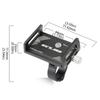 Bicycle Mount Phone Holder Aluminum Alloy Motorcycle Phone Mount Electric Scooter Phone Holder for 2.16 To 3.93 in Smartphone