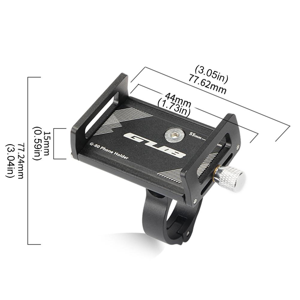 Bicycle Mount Phone Holder Aluminum Alloy Motorcycle Phone Mount Electric Scooter Phone Holder for 2.16 To 3.93 in Smartphone