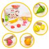 UMU Fruit Cutting Toy Wooden Montessori Educational Wooden Toy Fruit Candy Food Storage Bag Miniature Food Birthday Gift for Boys and Girls Ages 6