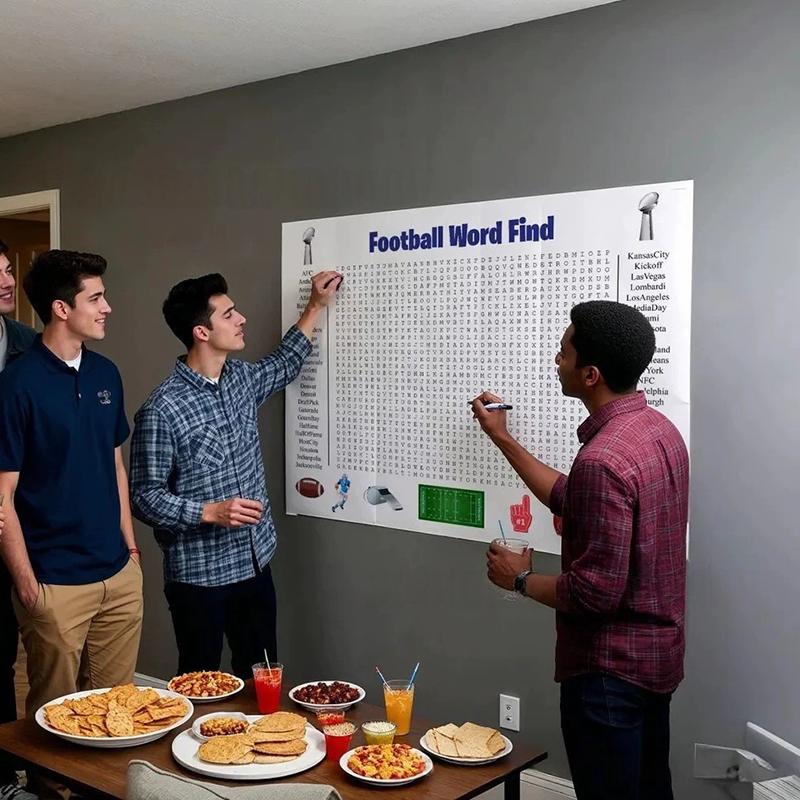 Jumbo Thanksgiving Word Search Poster, Giant Holiday Word Search Wall Poster For Thanksgiving And Christmas,Wall Game