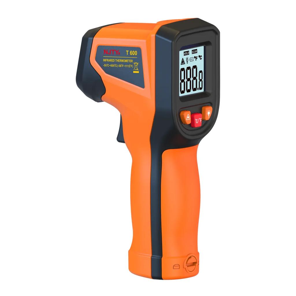 T600T600A Laser Temperature Gun Infrared Thermometer Sensor Handheld Non-contact IR LCD Industrial Pyrometer Digital 600 °C
