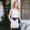 Snack eco crossbag_Pencil line beige