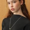 Double Ring Pendant Necklace, Lucia_2 Colors