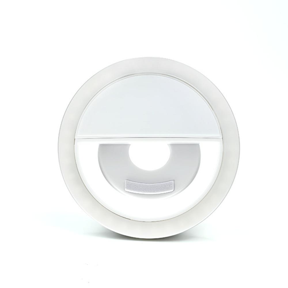 

3 Color Mode Clip on Highlight Led Ring Light Profissional Make Up Smartphone Selfie Ring Light for Cell Phone Warm And White рожевий