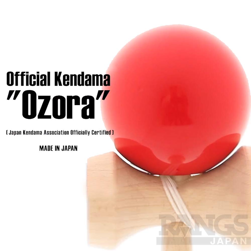 Yamagata Koubou Japan Kendama Association Certified New Competition Kendama Solid Made in Japan (Yamagata Koubou) "Ozora" Red, (OZORA KENDAMA)