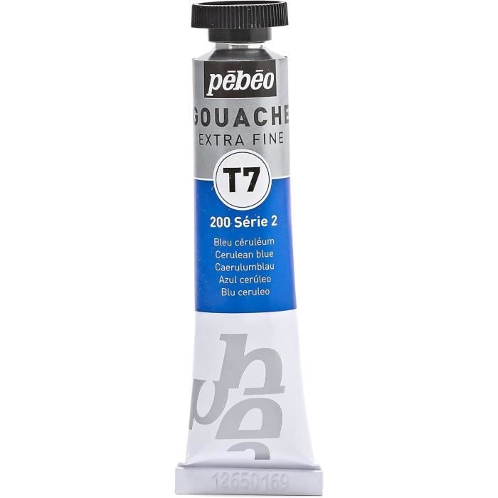 Tube 20ml Peinture Gouache T7 extra fine BLEU CAERULEUM
