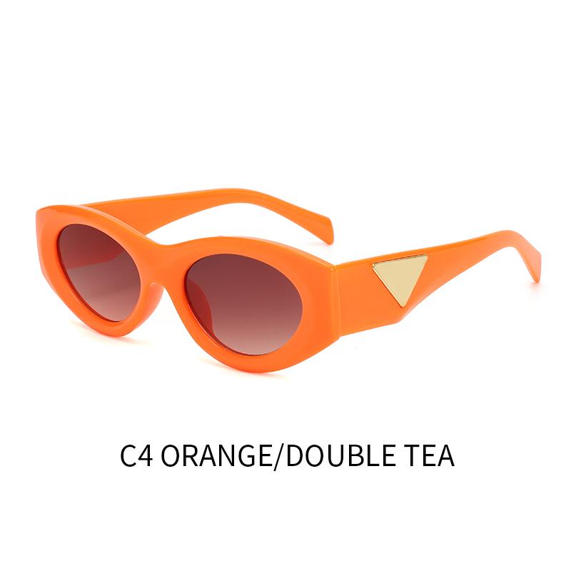 1pc European American Cat Eye Oval Sunglasses Women High-end Fashion Street Photography Accessory