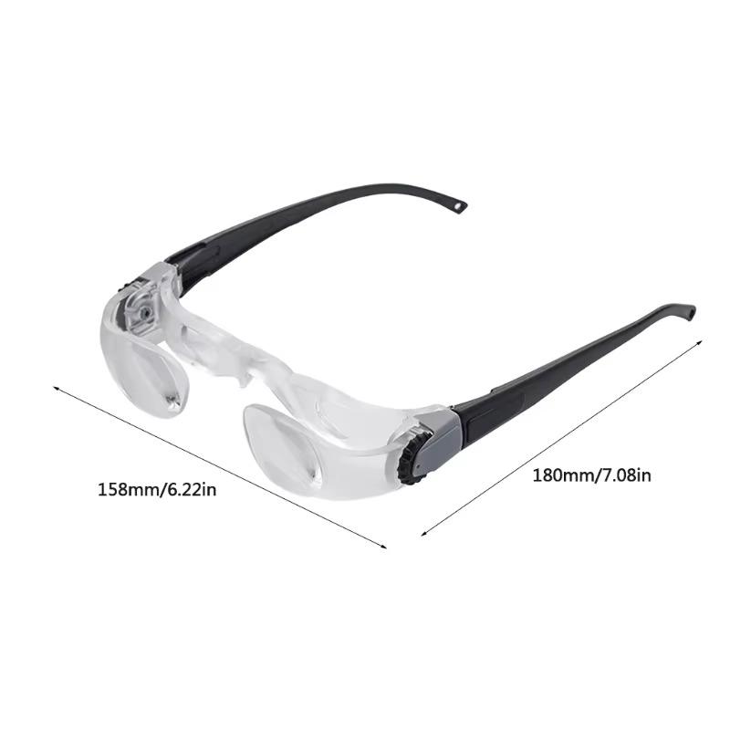 Eyeglass Style Binocular Magnifying Glasses For Reading &amp; Tv Watching, Hands-free Optical Magnifier For Hyperopia And Presbyopia