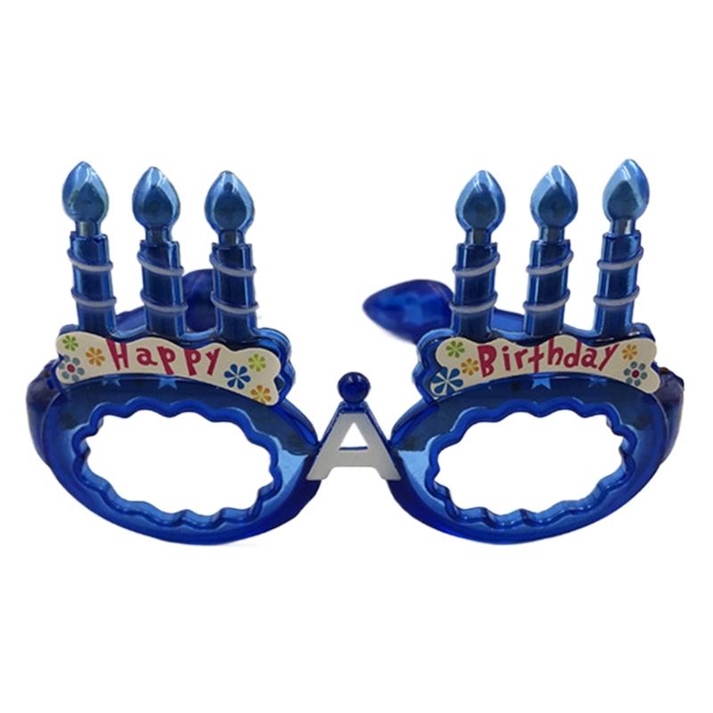 Birthday Cake Glasses LED Light Up Glasses for Kids and Adults Birthday Halloween Christmas Festival Gathering