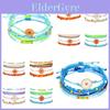 Trendiges handgefertigtes Armband-Set mit wasserabweisendem Wachsfaden und Legierungs-Sonnenblumenperlen